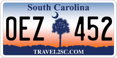 SC license plate OEZ452