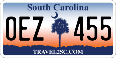 SC license plate OEZ455