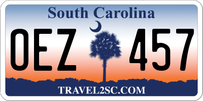 SC license plate OEZ457