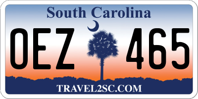 SC license plate OEZ465
