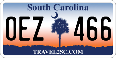 SC license plate OEZ466
