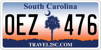 SC license plate OEZ476