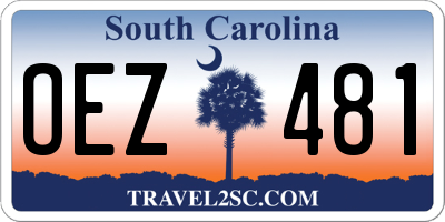 SC license plate OEZ481