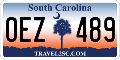 SC license plate OEZ489