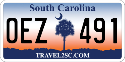SC license plate OEZ491