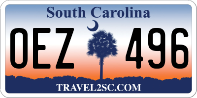 SC license plate OEZ496