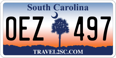SC license plate OEZ497