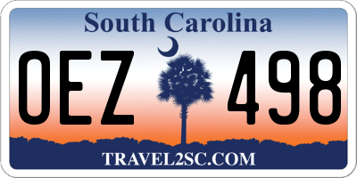 SC license plate OEZ498