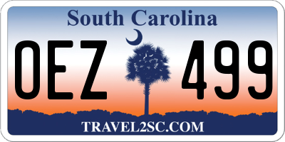 SC license plate OEZ499