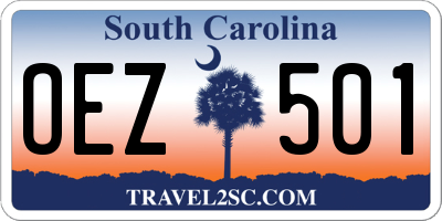 SC license plate OEZ501