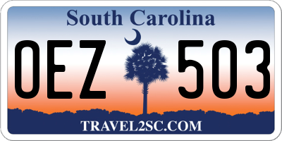 SC license plate OEZ503