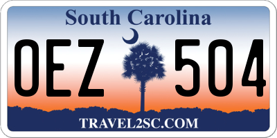 SC license plate OEZ504