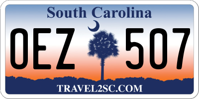 SC license plate OEZ507
