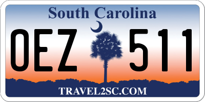 SC license plate OEZ511