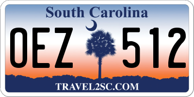 SC license plate OEZ512