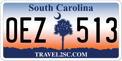 SC license plate OEZ513