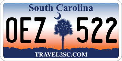 SC license plate OEZ522