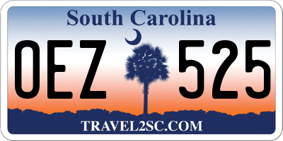 SC license plate OEZ525