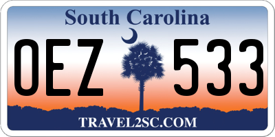 SC license plate OEZ533
