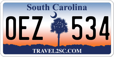 SC license plate OEZ534