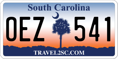 SC license plate OEZ541