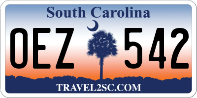 SC license plate OEZ542