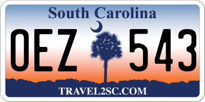 SC license plate OEZ543