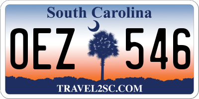 SC license plate OEZ546