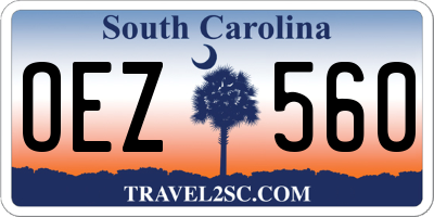 SC license plate OEZ560