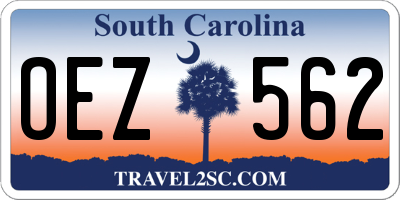 SC license plate OEZ562