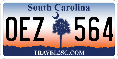 SC license plate OEZ564