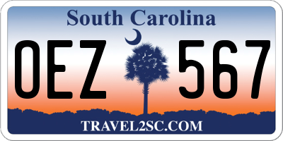 SC license plate OEZ567