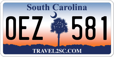 SC license plate OEZ581