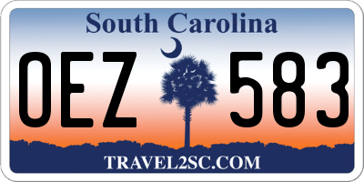 SC license plate OEZ583