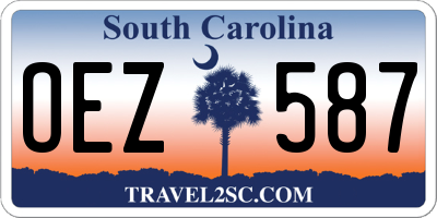 SC license plate OEZ587