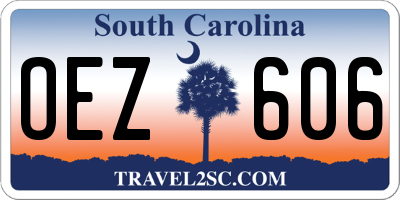 SC license plate OEZ606