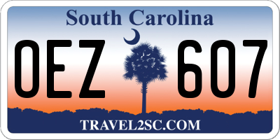 SC license plate OEZ607