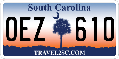SC license plate OEZ610