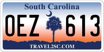 SC license plate OEZ613