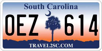 SC license plate OEZ614