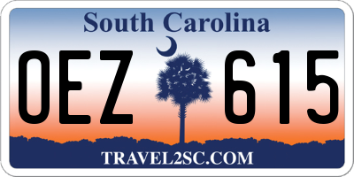SC license plate OEZ615
