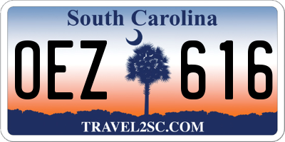 SC license plate OEZ616