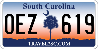 SC license plate OEZ619
