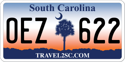 SC license plate OEZ622