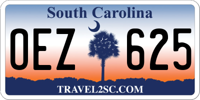 SC license plate OEZ625