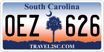 SC license plate OEZ626