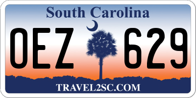 SC license plate OEZ629