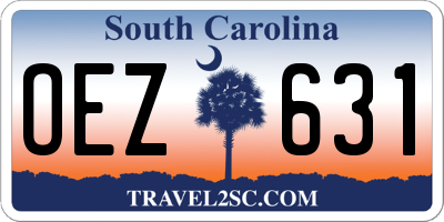 SC license plate OEZ631