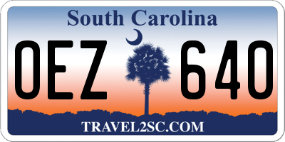 SC license plate OEZ640