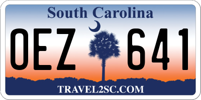 SC license plate OEZ641